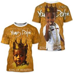Young Dolph King of Memphis All Over Printed T-Shirt Meaningful Gift For Family Gift For Boyfriend Valentine Gift