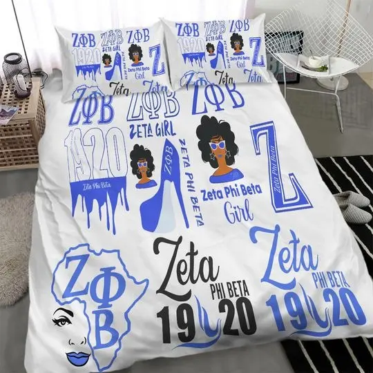 Zeta Phi Beta Lightweight Bedding Set Gift For Your Girlfriend Boyfriend Gift For Love Gift For Friend Best Valentine Present Holiday Gift