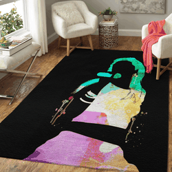 Aaliyah Watercolor Music Legends On Stage Area Rug Living Room Carpet Rug Regtangle Carpet Floor Decor Home Decor