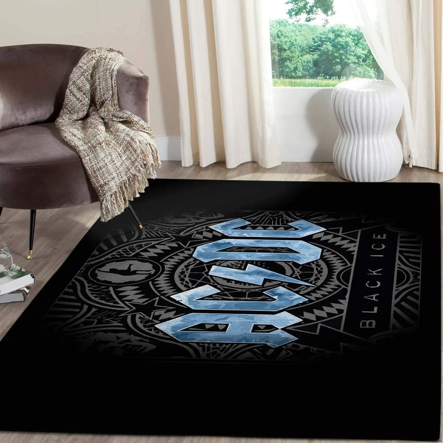 Ac Dc Hard Rock Band Living Room Carpet Living Room Rugs Rcdd81F33890 Rug Regtangle Carpet Floor Decor Home Decor