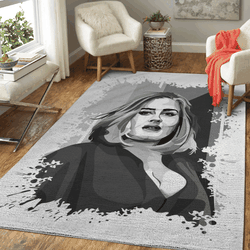Adele Grayscale Music Art For Fans Area Rug Living Room Carpet Rug Regtangle Carpet Floor Decor Home Decor