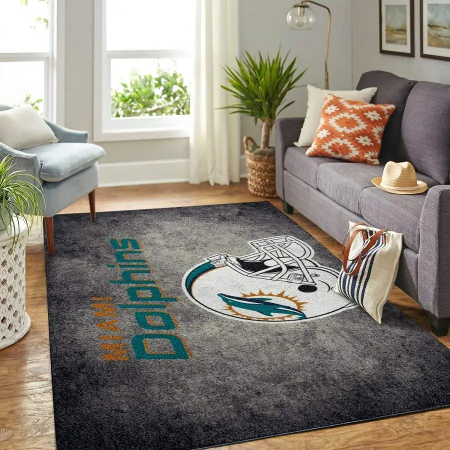 Miami Dolphins Area Rug Home Decor NFL Carpet Rug Living Room 20030318