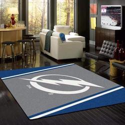 NHL Tampa Bay Lightning Living Room Rug Carpet Sport Custom Area Home Decor