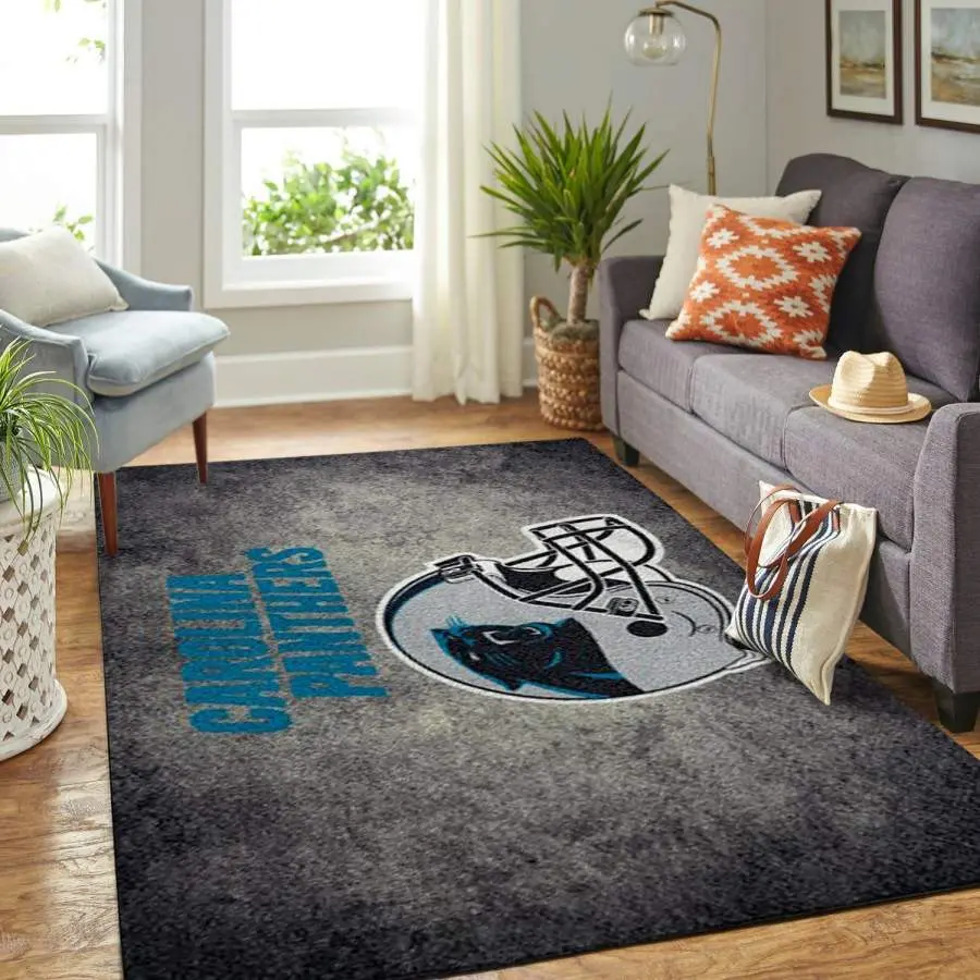 NFL Carolina Panthers Rug Home Decor Team Logo Carpet Rug Living Room F102135