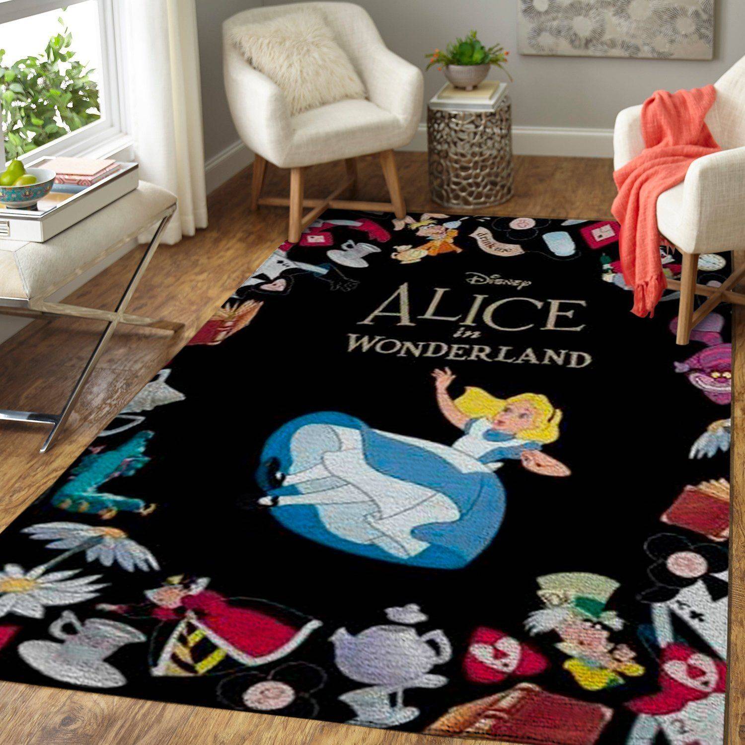 Alice In Wonderland Area Rug Disney Rugs Rug Regtangle Carpet Floor Decor