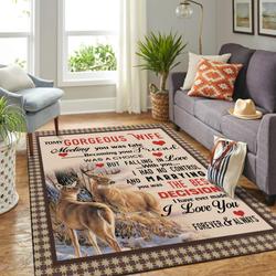 White-Tailed DeerArea Rug Living Room Rug Home Decor Home Decor Bedroom Living Room Decor