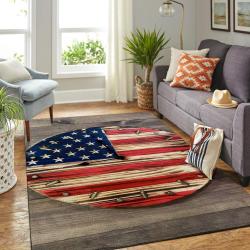 American Flag Clock Area Rug Ofd Afc190827 Area Rug Living Room Carpet Rug Regtangle Carpet Floor Decor Home Decor