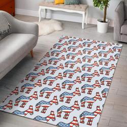 American Flag Donkey Pattern Print Area Rug Living Room Rug Home Decor