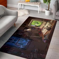 Amiga Retro Games Window Computer Joystick Lamp Rug Living Room Rug Home Decor
