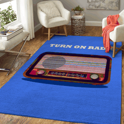 Ancient Radio Music Area Rug Living Room Carpet Rug Regtangle Carpet Floor Decor Home Decor