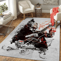 Angus Young Ac Dc Australian Rock Band Pop Art Area Rug Area Rug Living Room Carpet Rug Regtangle Carpet Floor Decor Home Decor