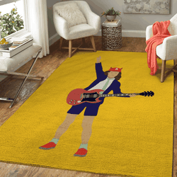 Angus Young Ac Dc Band For Fans Area Rug Area Rug Living Room Carpet Rug Regtangle Carpet Floor Decor Home Decor