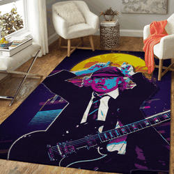 Angus Young Ac Dc Band Music Pop Art Area Rug Area Rug Living Room Carpet Rug Regtangle Carpet Floor Decor Home Decor