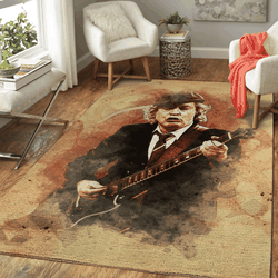 Angus Young Music Parade Area Rug Living Room Carpet Rug Regtangle Carpet Floor Decor Home Decor