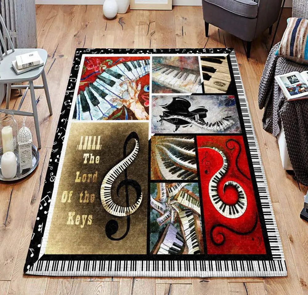 Music Piano The Lord Of The Key Ccc19103553 Living Room Area Rug Home Decor