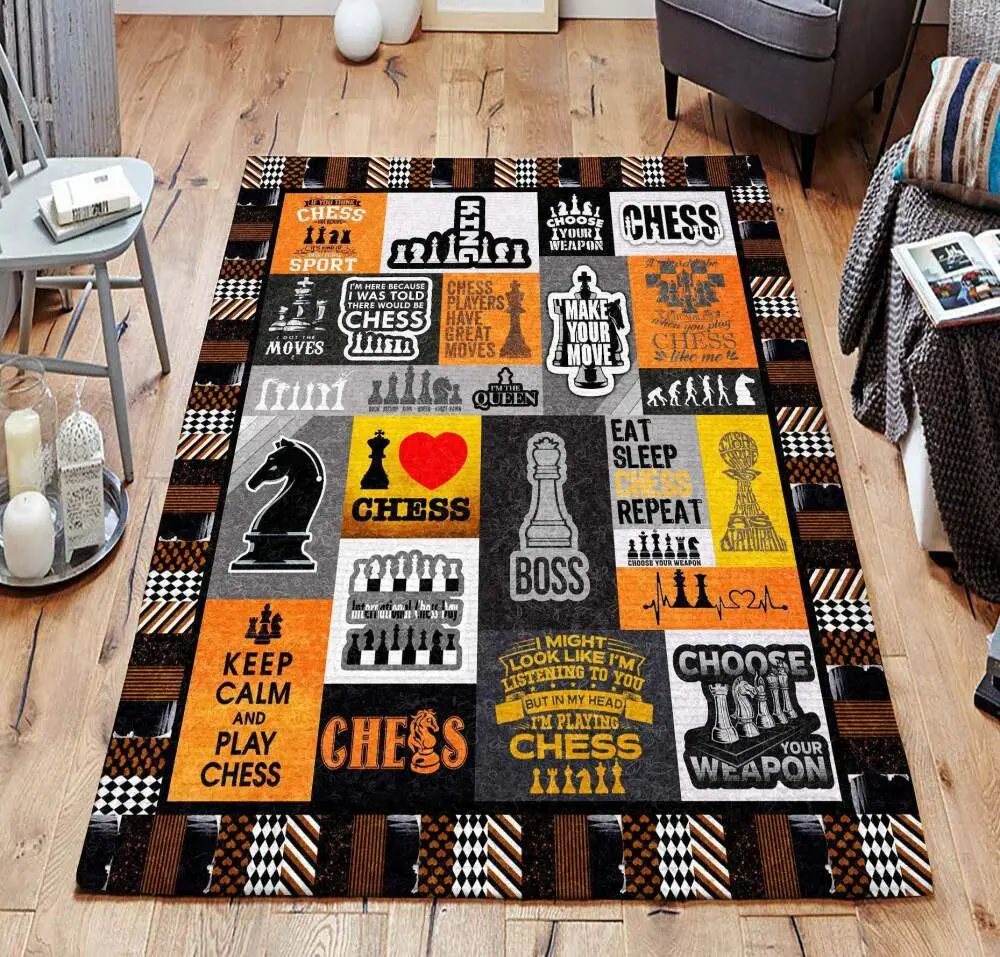 Chess Game Rug Ccc1910506 Living Room Area Rug Home Decor