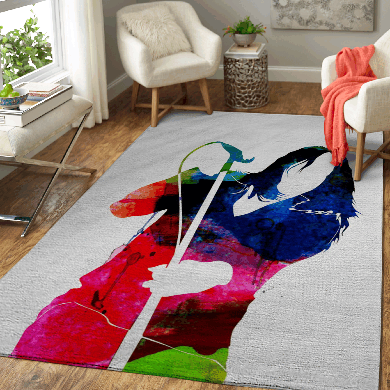 Anthony Watercolor Music Legends Area Rug Living Room Carpet Rug Regtangle Carpet Floor Decor Home Decor