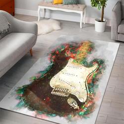 Flower On Guitar Music Area Rug Living Room Rug Home Decor Carpet Rug 1910073