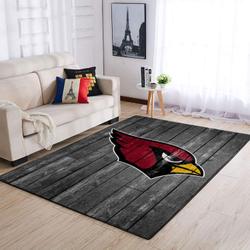 Arizona Cardinals Nfl Area Rugs Wooden Style Living Room Carpet Home Decor