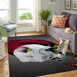 Arizona Cardinals Nfl Area Rugs Team Logo Helmet Living Room Carpet