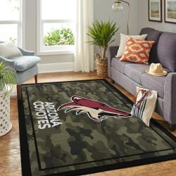 Arizona Coyotes Nhl Rugs Camo Style Living Room Home Rug Regtangle Carpet 1