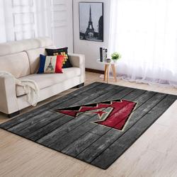 Arizona Diamondbacks Wooden Style Area Rug Mlb Team Logo Carpet 1