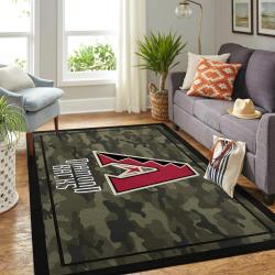 Arizona Diamondbacks Camo Style Area Rug Mlb Team Logo Carpet 1