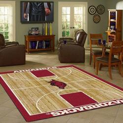NCAA Arkansas Razorbacks Living Room Rug Basketball Court Ofd V11252 2