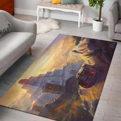 Artwork Fantasy Art Back To The Future Delorean Rug Living Room Rug Home Decor