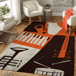 Artwork Jazz Music Art For Fans Area Rug Living Room Carpet Rug Regtangle Carpet Floor Decor Home Decor