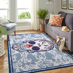 Atlanta Braves Skull Style Area Rug Mlb Logo Living Room Rugs Home Decor