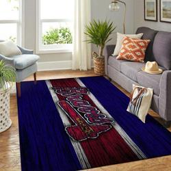 Atlanta Braves Wooden Area Rug Mlb Logo Living Room Rugs Home Decor V6712