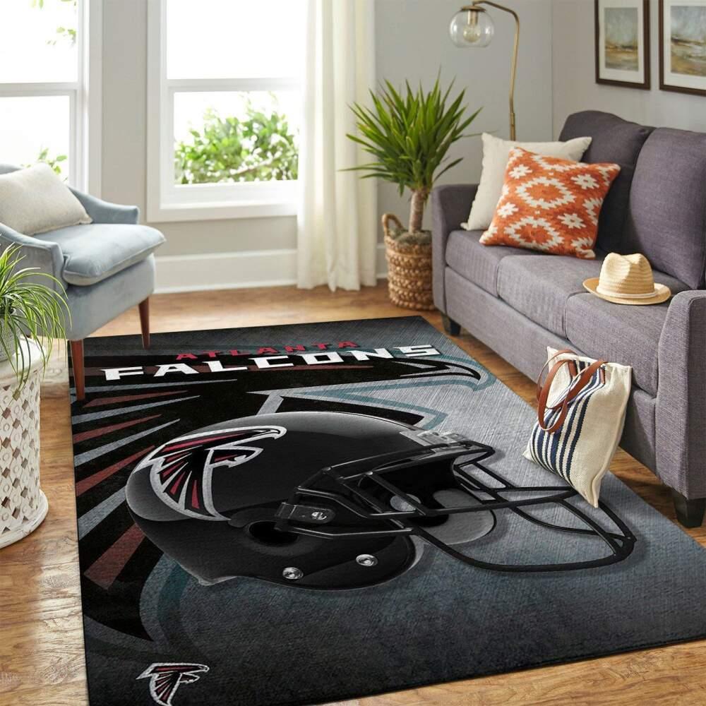 Atlanta Falcons Nfl Area Rugs Team Helmet Living Room Carpet Sports Rugs