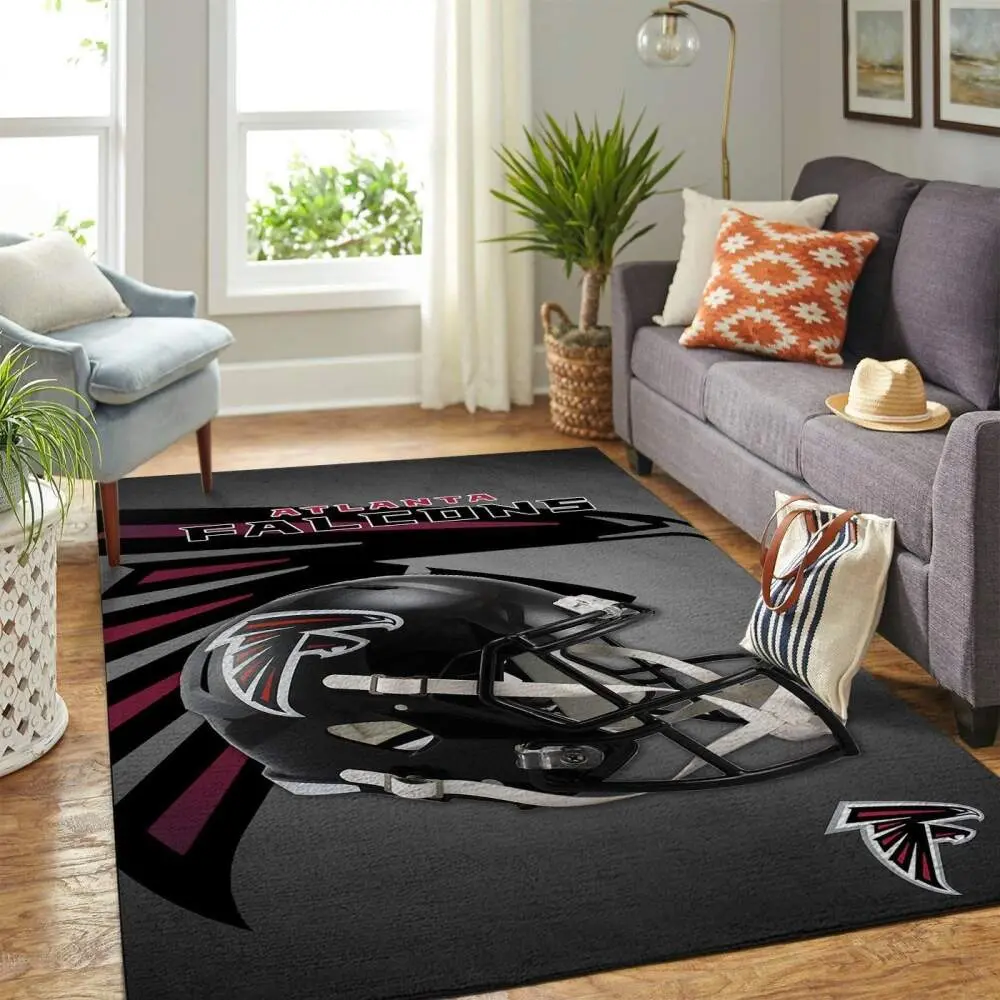 Atlanta Falcons Nfl Area Rugs Team Helmet Living Room Carpet Sports Rugs