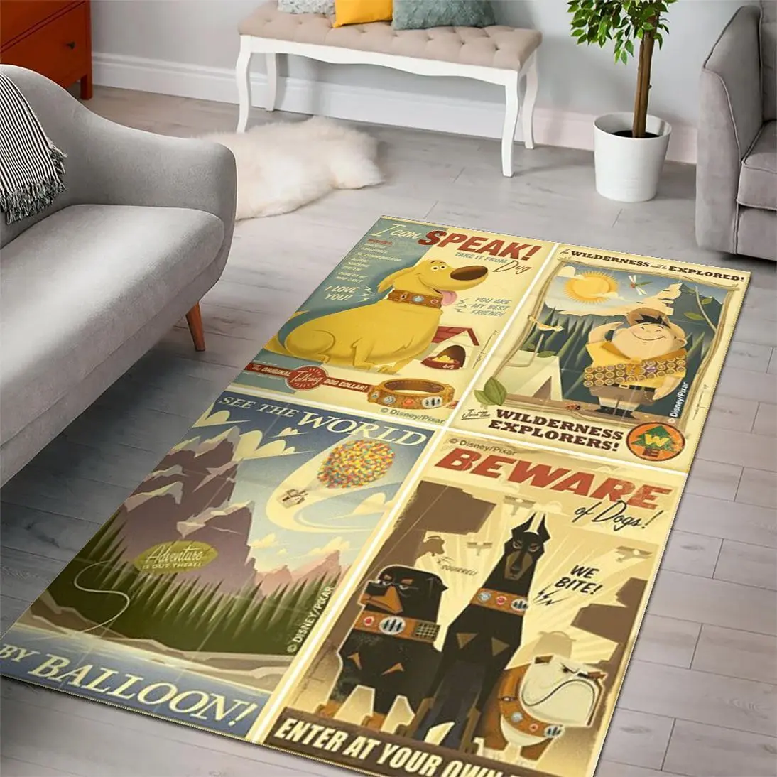 Disney Up Quote Rug Living Room Rug Home Decor Room Cartoon Carpet