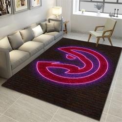 Atlanta Hawks Chargers Area Rug Nba Living Room Bedroom Carpet