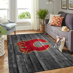 NHL Calgary Flames Living Room Carpet Christmas Gift Floor Decor Rcdd81F34589