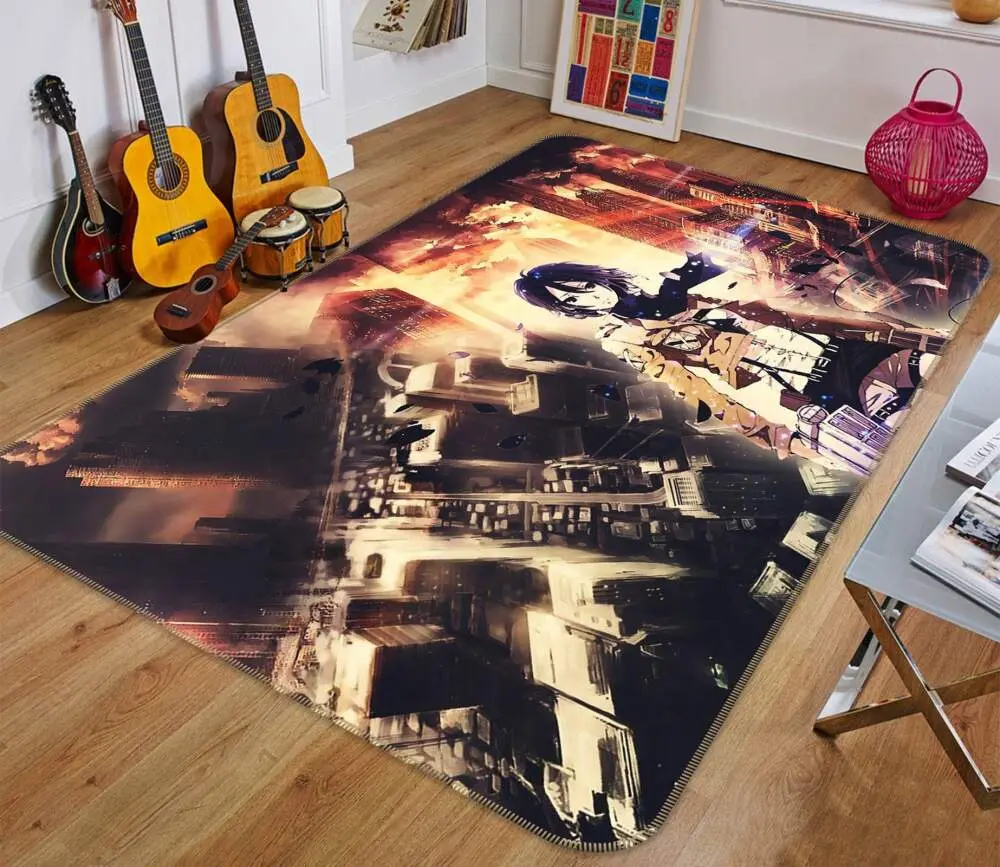 Attack On Titan Anime 12 Area Rug Living Room And Bed Room Rug Rug Regtangle Carpet Floor Decor Home Decor