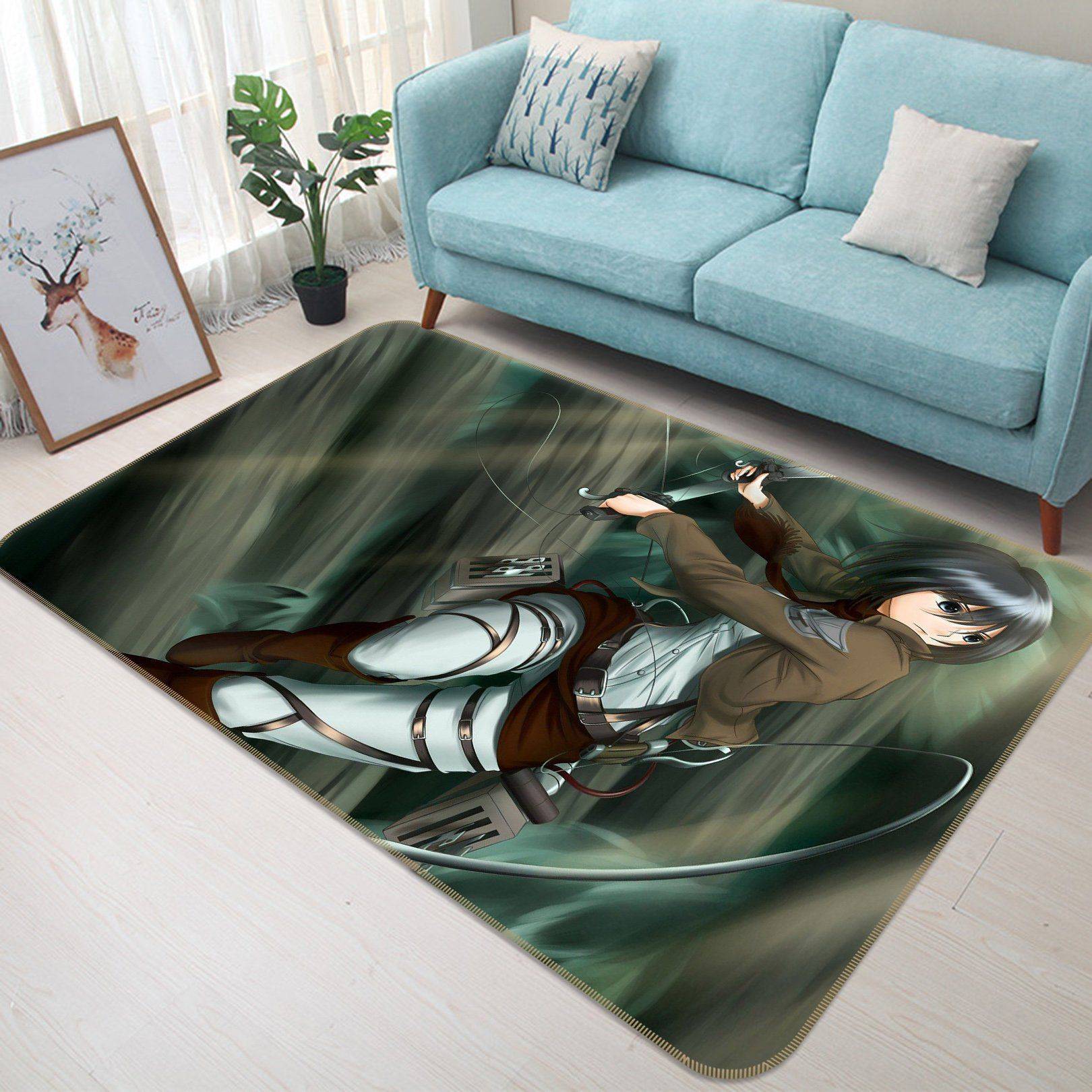 Attack On Titan Anime 2 Area Rug Living Room And Bed Room Rug Rug Regtangle Carpet Floor Decor Home Decor