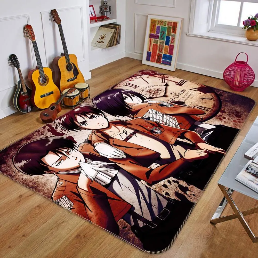 Attack On Titan Anime 28 Area Rug Living Room And Bed Room Rug Rug Regtangle Carpet Floor Decor Home Decor