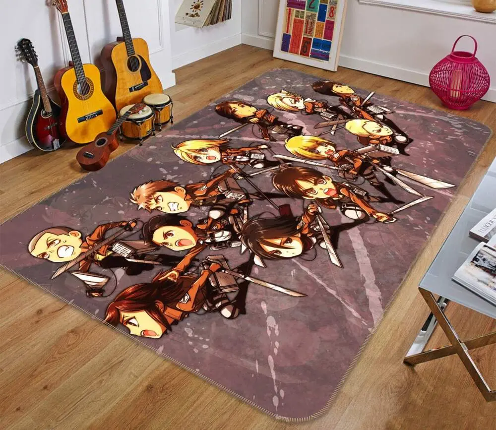 Attack On Titan Anime 41 Area Rug Living Room And Bed Room Rug Rug Regtangle Carpet Floor Decor Home Decor