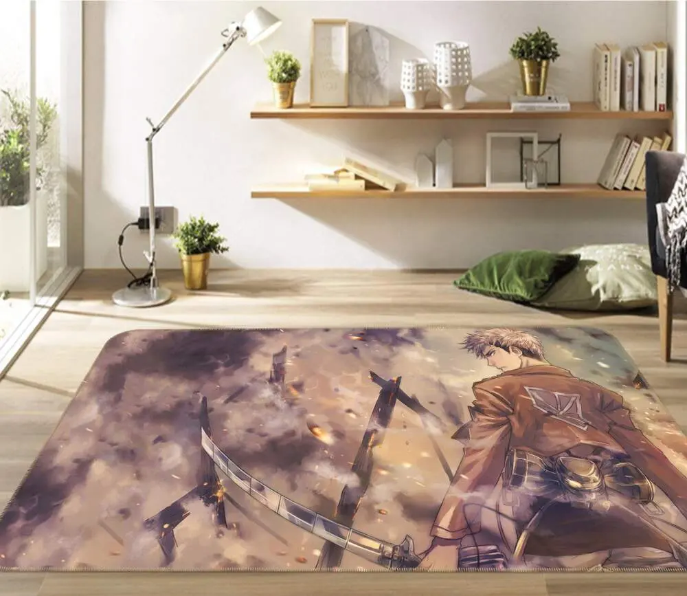 Attack On Titan Anime 49 Area Rug Living Room And Bed Room Rug Rug Regtangle Carpet Floor Decor Home Decor