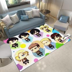 Attack On Titan Area Rugs Cute Chibi Anime Living Room Carpet Home Rug Regtangle Carpet Floor Decor Home Decor