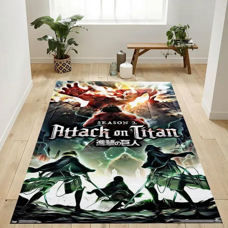 Attack On Titan Season 2 Teaser One Sheet Area Rug Living Room And Bed Room Rug Rug Regtangle Carpet Floor Decor Home Decor