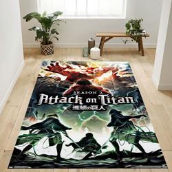 Attack On Titan Season 2 Teaser One Sheet Area Rug Living Room And Bed Room Rug Rug Regtangle Carpet Floor Decor Home Decor