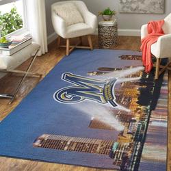 MLB Milwaukee Brewers Team Logo Carpet Rug Living Room 19120713