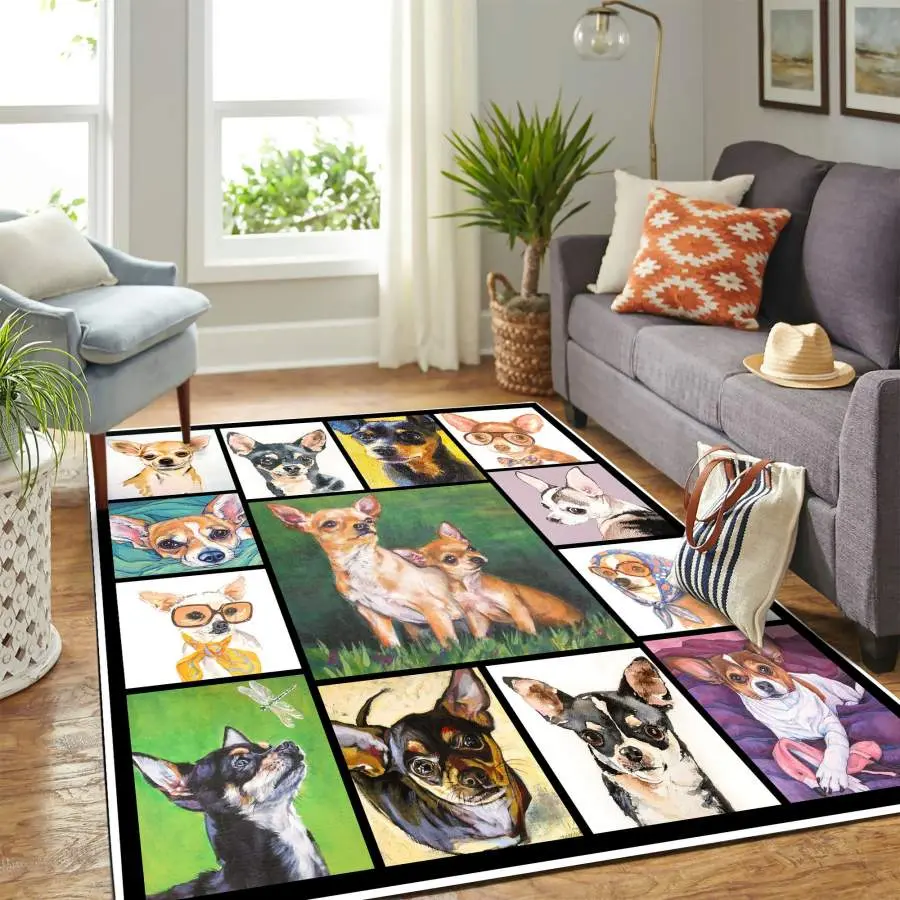 Mandala Chihuahua Dog Rug Living Room Rug Home Decor Room Carpet