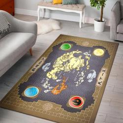 Avatar Anime Map Elements Four Elements Rug Living Room Rug Home Decor
