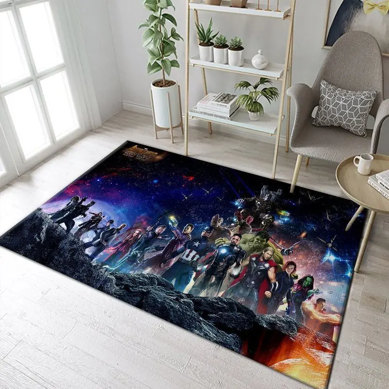 Avenger End Game Area Rugs Marvel Superhero Movies 2 Area Rug Living Room And Bed Room Rug Rug Regtangle Carpet Floor Decor Home Decor