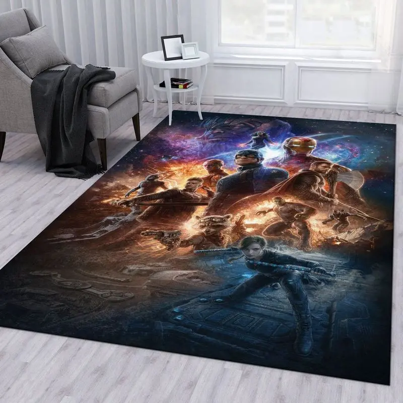 Avenger Marvel Superheroes Battle In Space Area Rug Living Room And Bed Room Rug Rug Regtangle Carpet Floor Decor Home Decor
